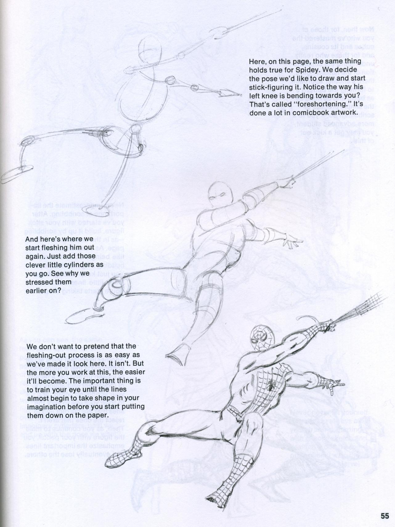 How to Draw the Marvel Way — a codified center-line gesture.